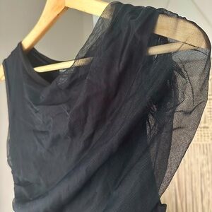 Vtg 90s Richard Malcom Sport whimsigoth sleeveless sheer mesh tank top stretch L